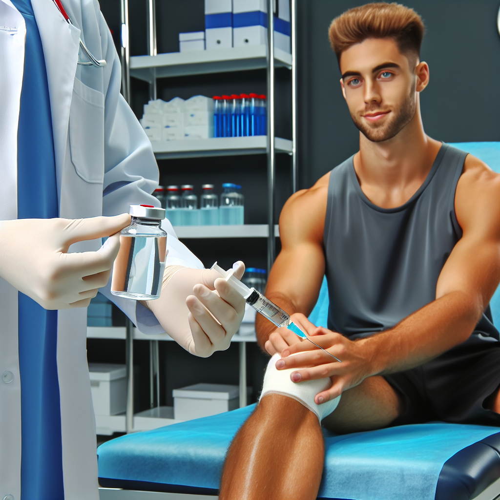 L'acqua battericida per iniezioni come supporto per la guarigione delle ferite sportive